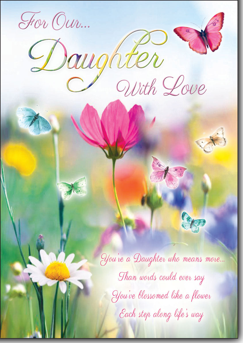 Our Daughter birthday card - sentimental verse – Cards Through The