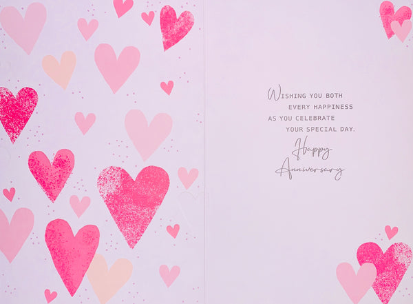 Your anniversary card - modern hearts