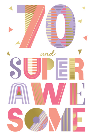 70th birthday card - Super