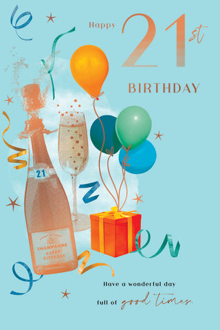 21st birthday card- birthday celebrations