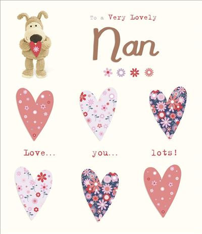 Nan birthday card - cute Boofle