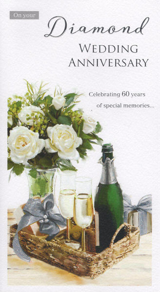 Diamond wedding anniversary card- traditional celebration