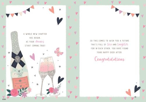 Engagement congratulations card- celebration fizz