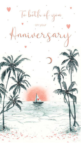 Your anniversary card - romantic sunset