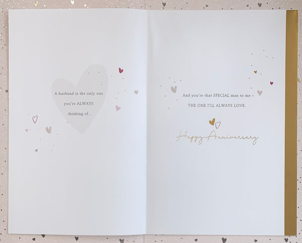 Husband anniversary card - modern hearts