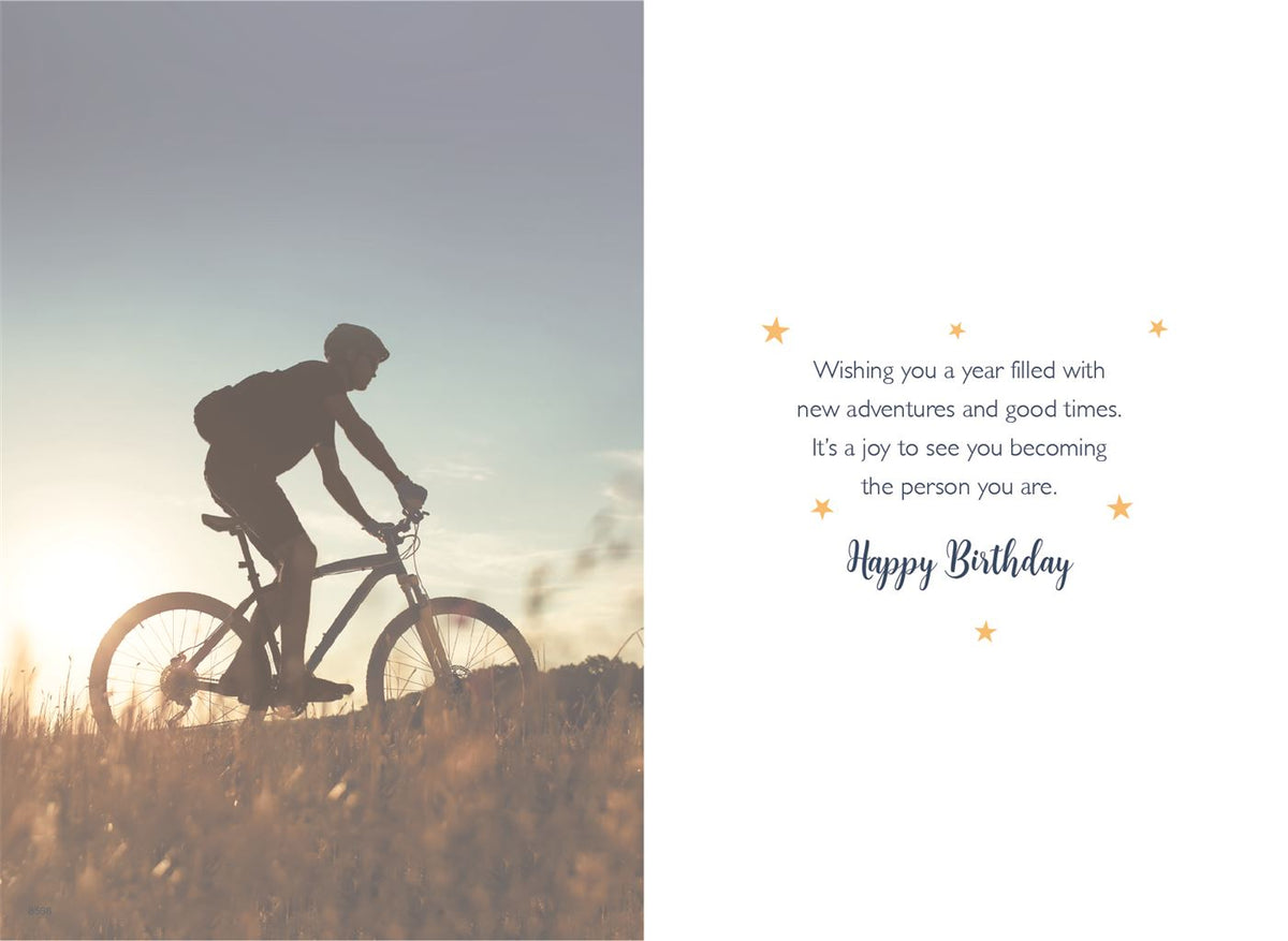 happy birthday mountainbike Grandson birthday card