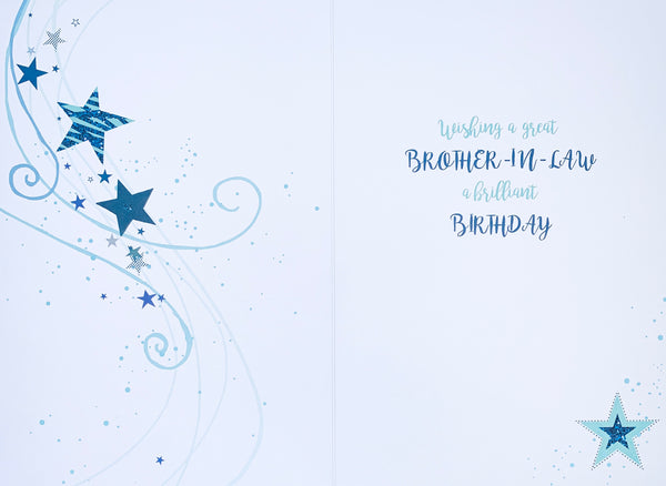 Brother in law birthday card- sparkling stars