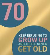 70th birthday card - growing up