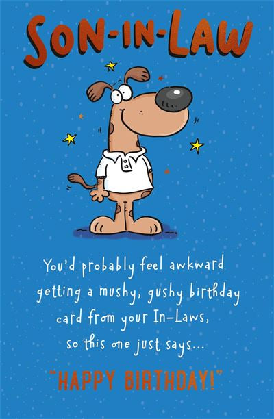 Funny birthday card Son-in-law – Cards Through The Post.com