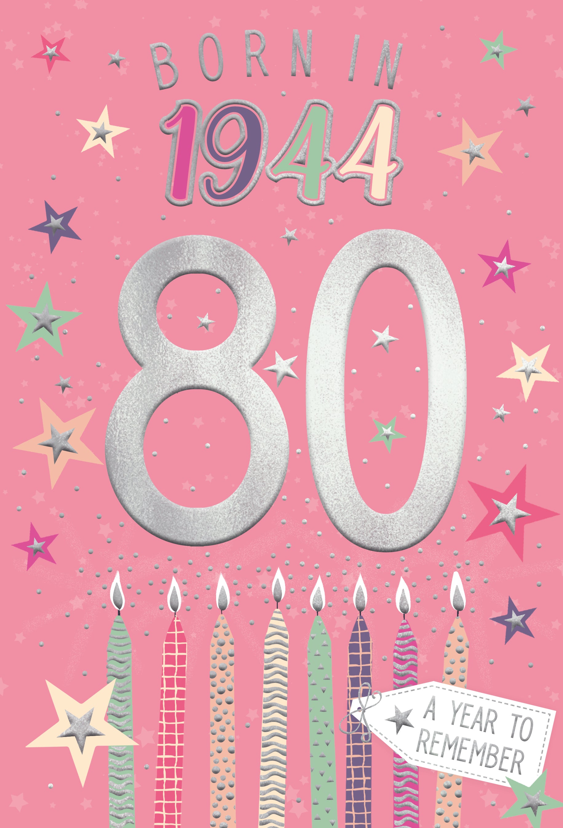 80th birthday card- born in 1944