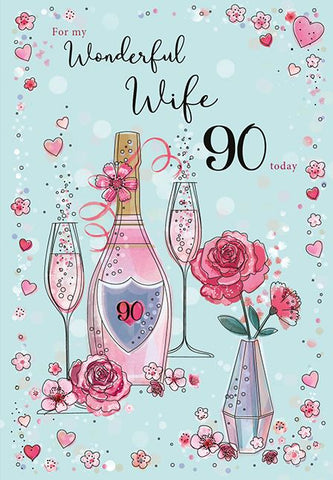 Wife 90th birthday card