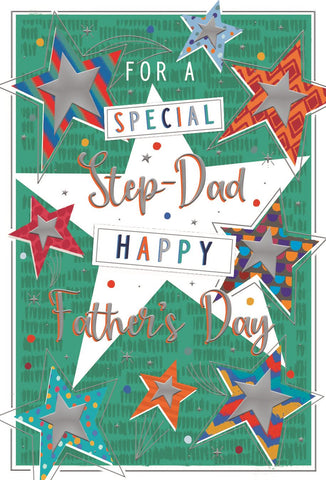 Step dad Father’s Day card- modern stars
