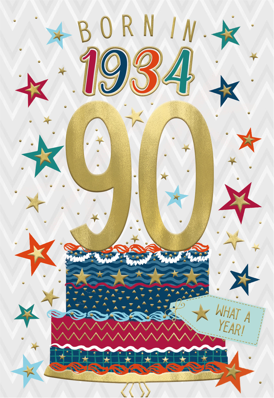 90th birthday card- born in 1934