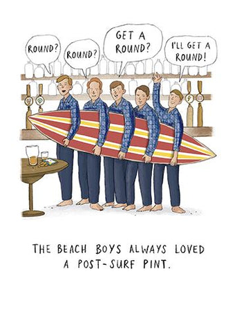 Funny birthday card - beach boys
