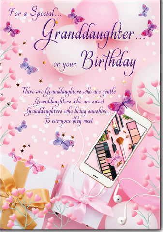 Granddaughter birthday card - sentimental verse