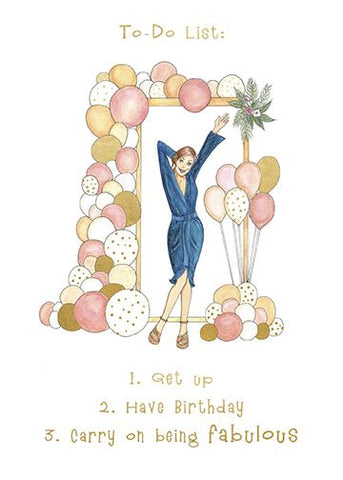 Funny birthday card- be fabulous