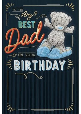 Dad birthday card- tatty teddy slippers