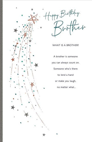 Brother birthday card- sentimental verse