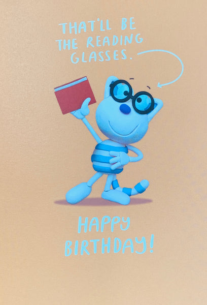 50th birthday card- glasses