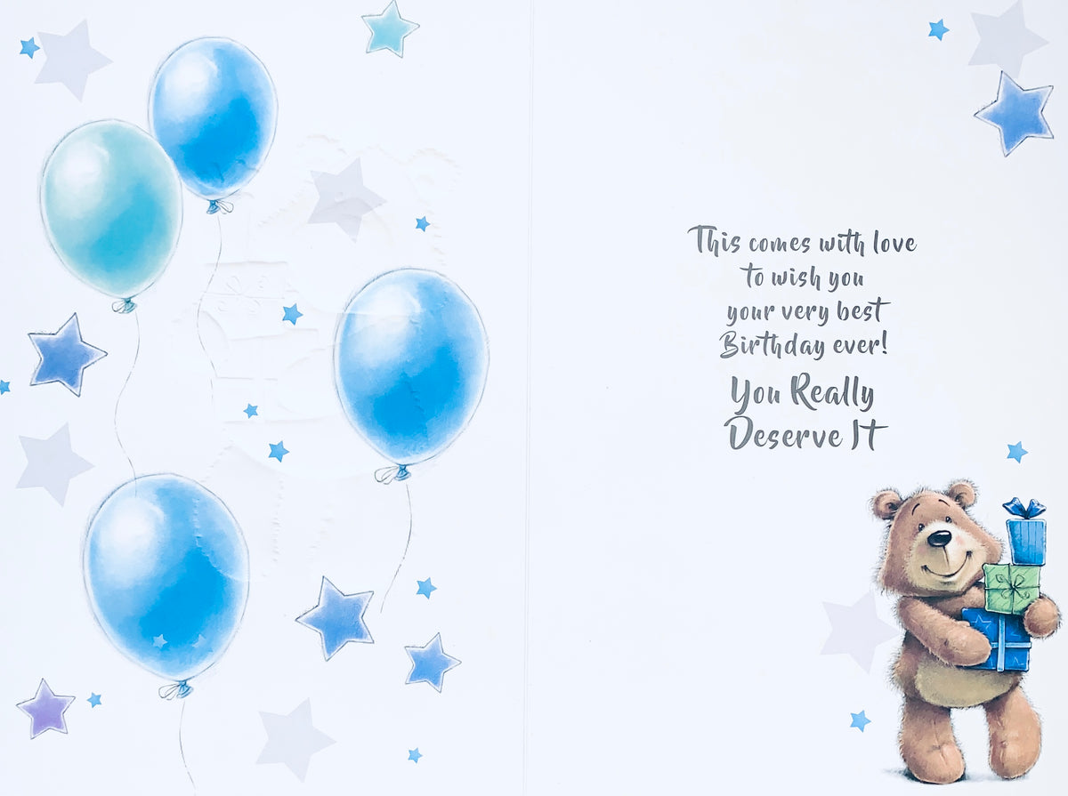 Cute Birthday Card Great Grandson - 9 X 6 Inches - Regal Publishing