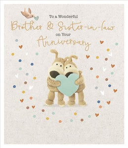 Brother and Sister-in-law anniversary card - Boofle