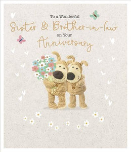 Sister and Brother-in-law anniversary card - Boofle