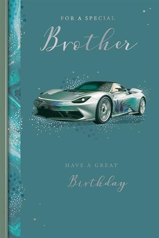 Brother birthday card- sports car