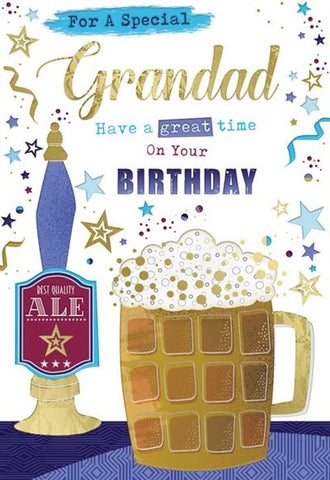 Grandad birthday card- real ale