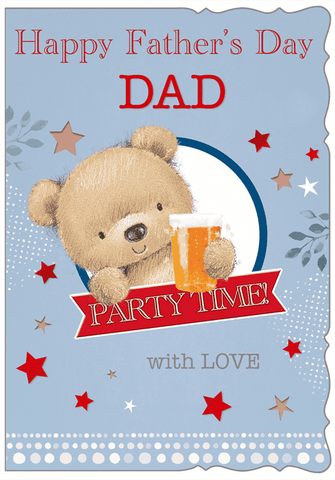 Dad Father’s Day card1 cute bear and beer