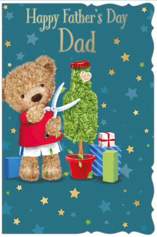 Dad Father’s Day card- cute gardening bear