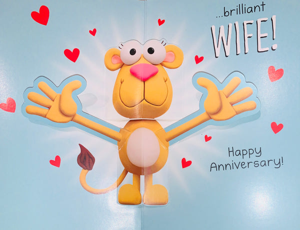 Husband anniversary card - funny pop up