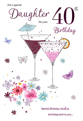 Daughter 40th birthday card