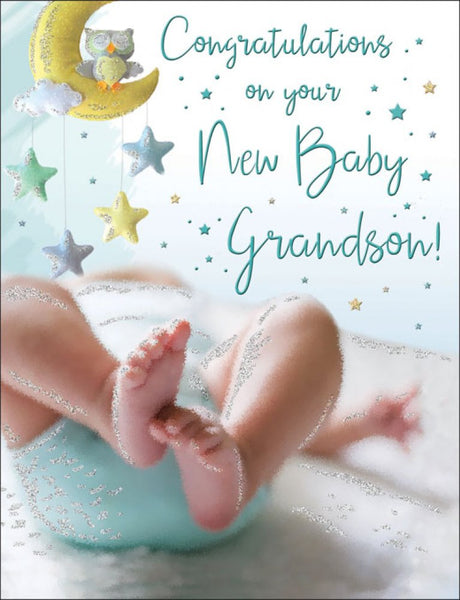 Birth of your Grandson congratulations card