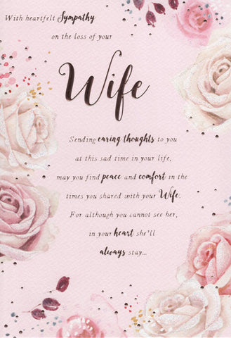 Loss of your Wife sympathy card