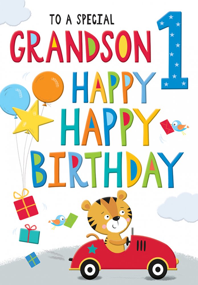 Birthday card Grandson 1st – Cards Through The