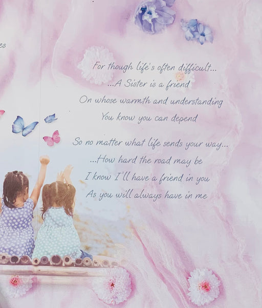 Sister birthday card - sentimental verse