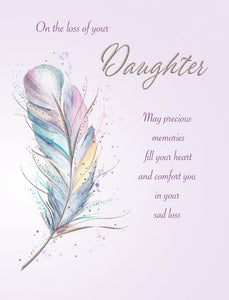 Loss of your Daughter sympathy card
