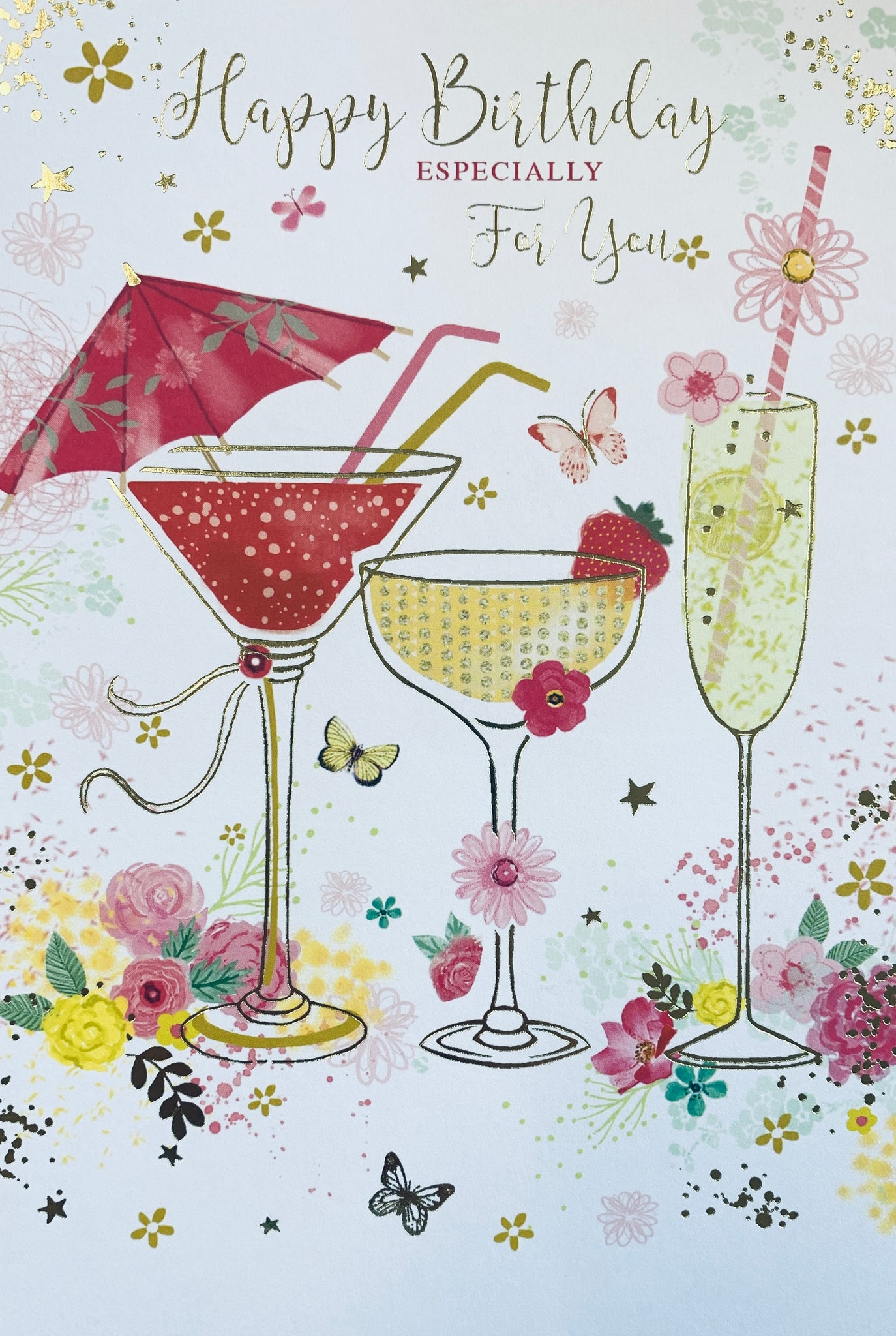 Birthday card for her - birthday cocktails