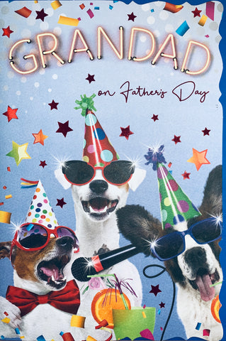 Grandad Father’s Day card cute dogs