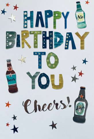 Birthday card for him- birthday beers