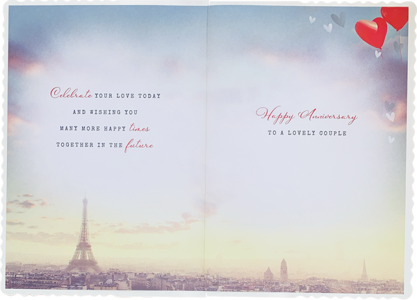 Wedding anniversary card- Paris romance