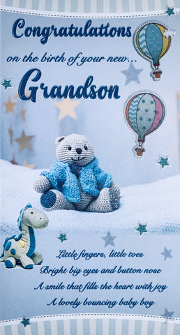 Grandson birth congratulations card