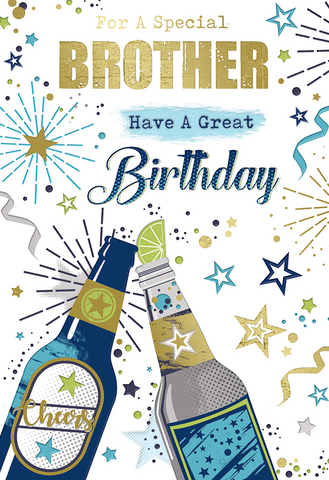 Brother birthday card- birthday beers