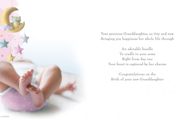 Birth of your Granddaughter congratulations card