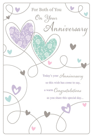 Your anniversary card modern hearts