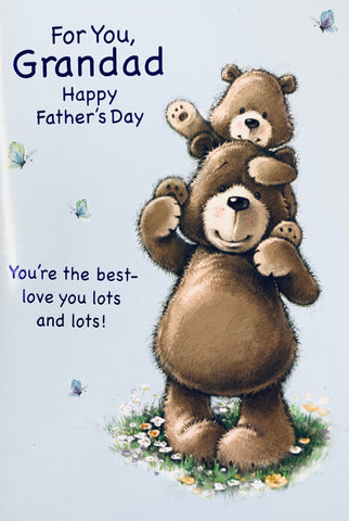 Grandad Father’s Day card- cute bears