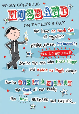 Husband Father’s Day card cute