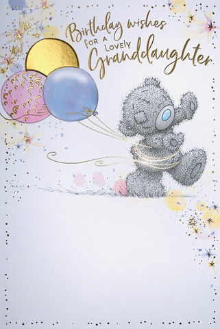 Me to you Granddaughter birthday card- tatty teddy with balloons