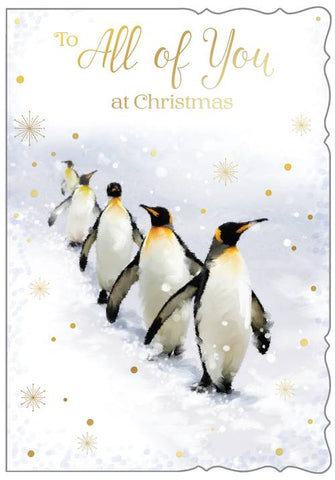 To all of you Christmas card - cute penguins