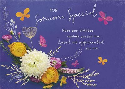 Someone Special Birthday - card into the meadow